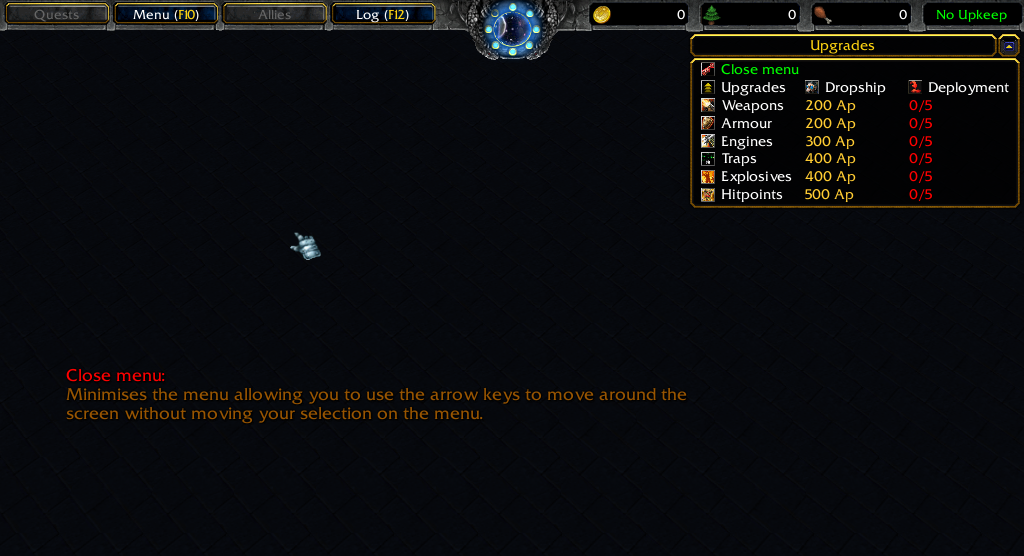 Second Experimental Menu