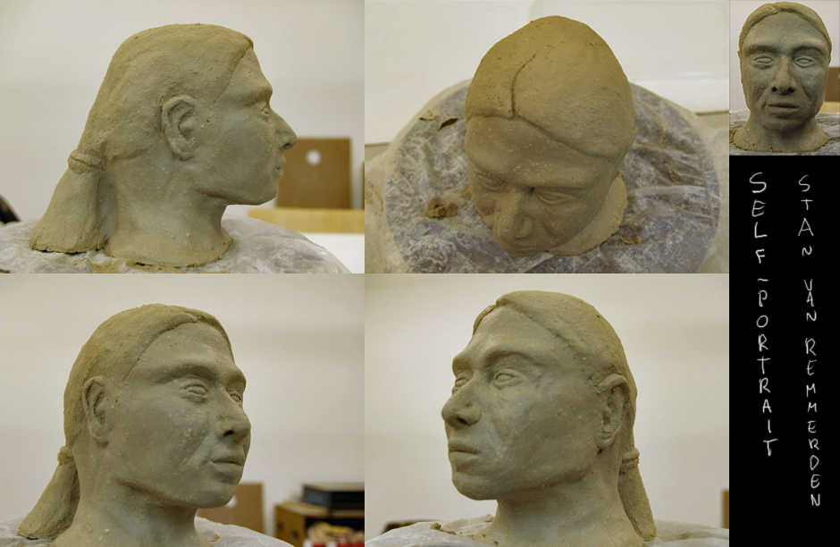 Semi-self-portrait in clay.