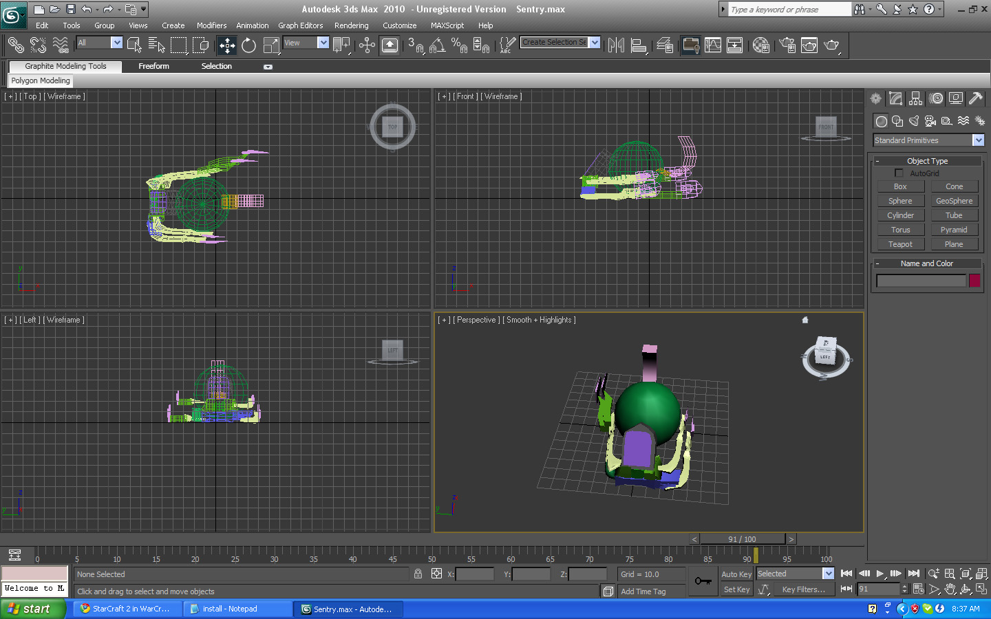 Sentry finished without textures