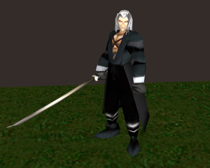 Sephiroth ingametexturesonly WIP

Looking ridiculous at the moment :P