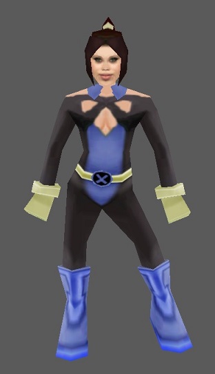 shadowcat (I don't think that Kitty Pride should be "sexy" but I like the "breast's X" of this costume)