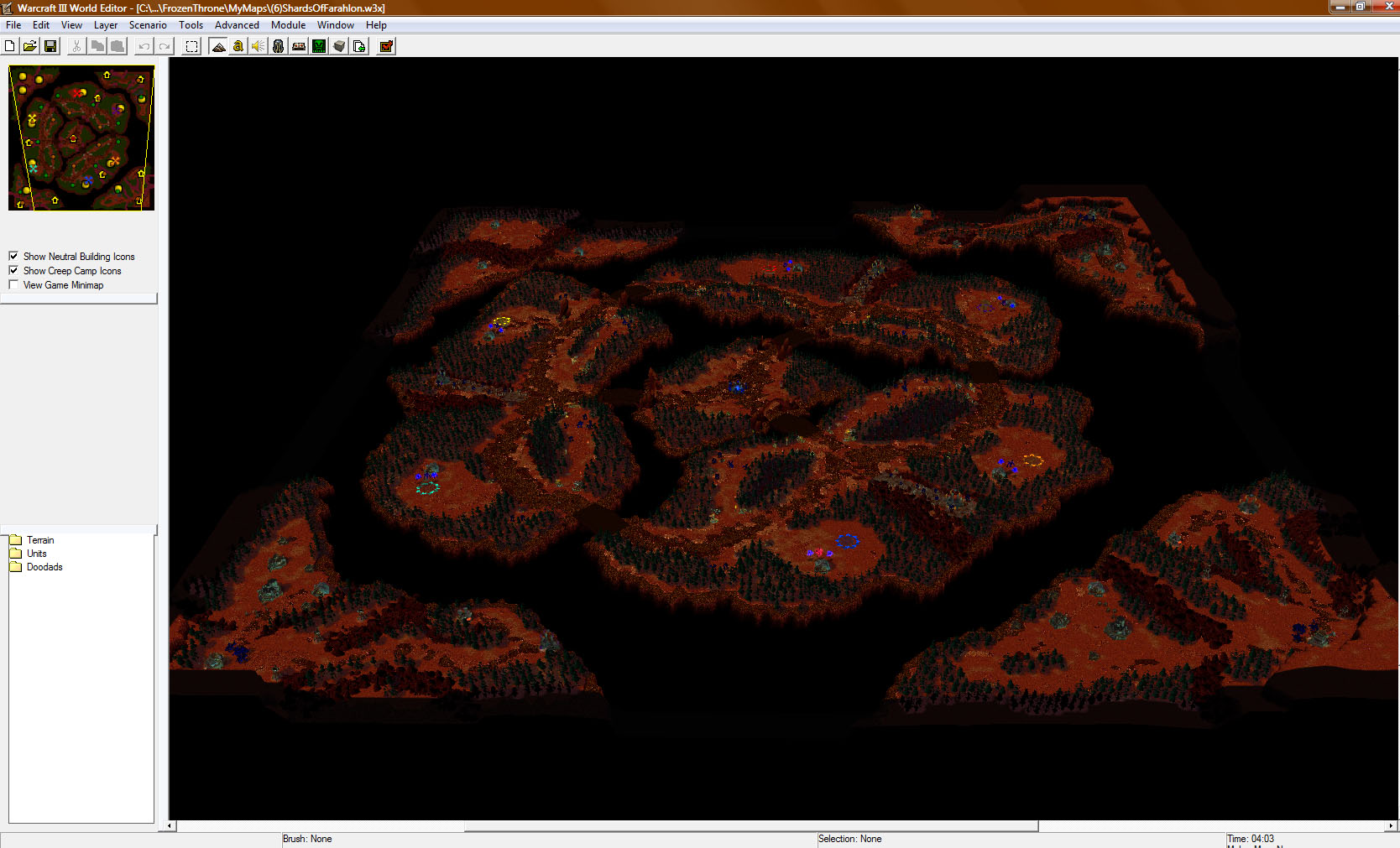 "Shards of Farahlon" Altered Melee Map
The four races duke it out on the floating remains of Farahlon
Fifth Race-Demons: Moderately Unfinished