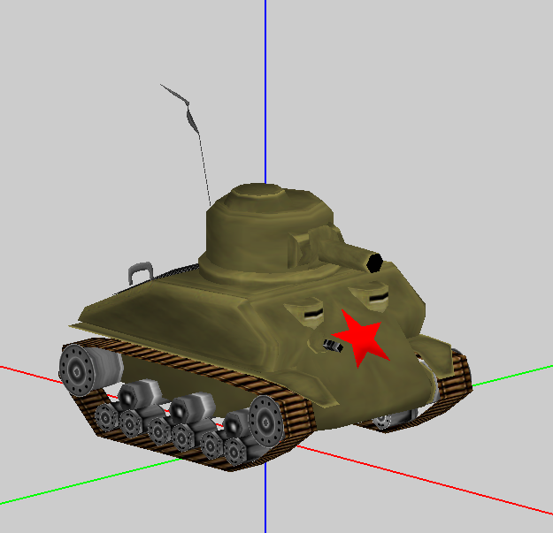 Sherman with test american texture