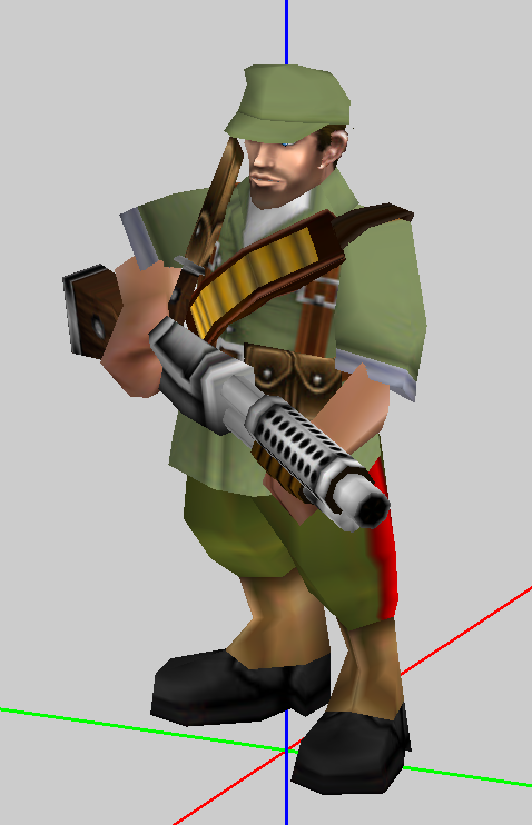 Shotgun guy with test texture