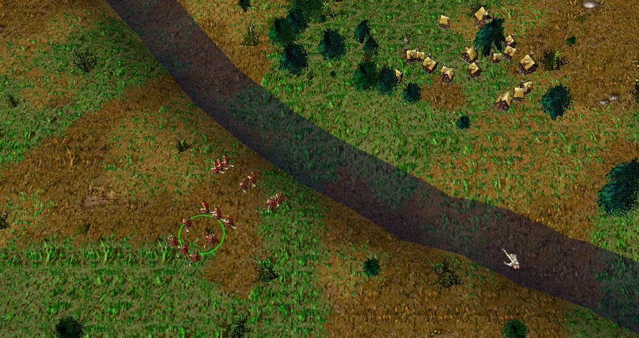 showcasing random terrain generator: a town by the river
