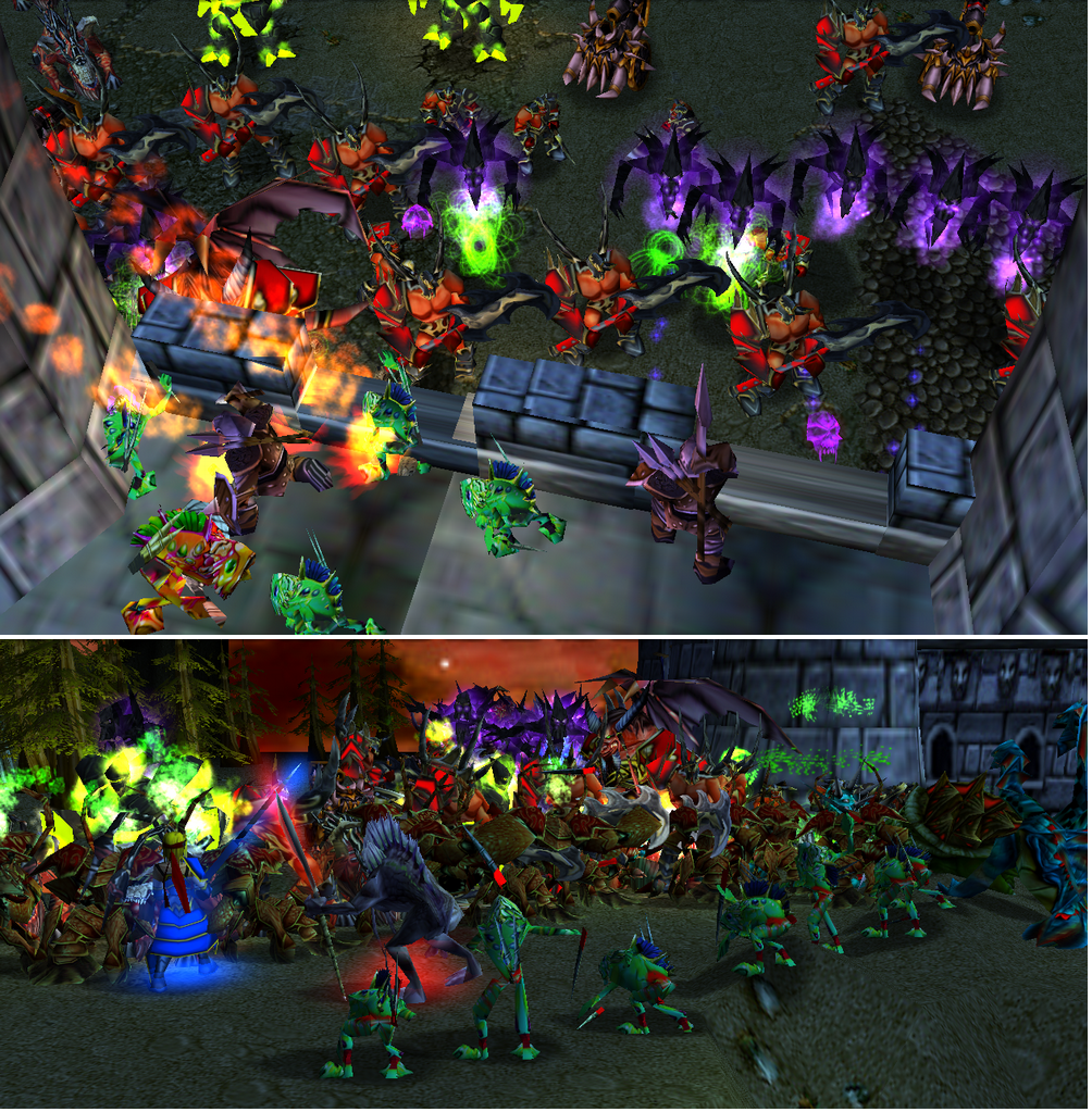 "Siege of Westfall"

Demons invaded Westfall is relatively small number. They wreck havoc upon the defenders showering them with rains of fire. But