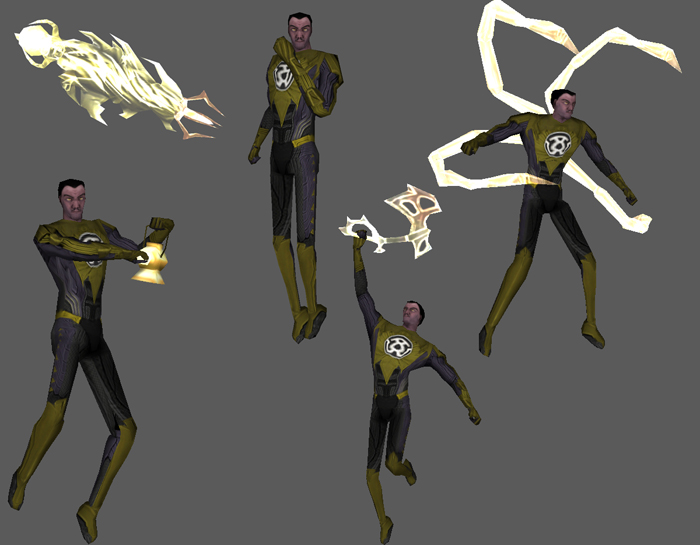 Sinestro requested by my mate Andrew, animations are based on the Skills of his Project.
Used for him a Base Mesh I made out of NeilCatorce models wi