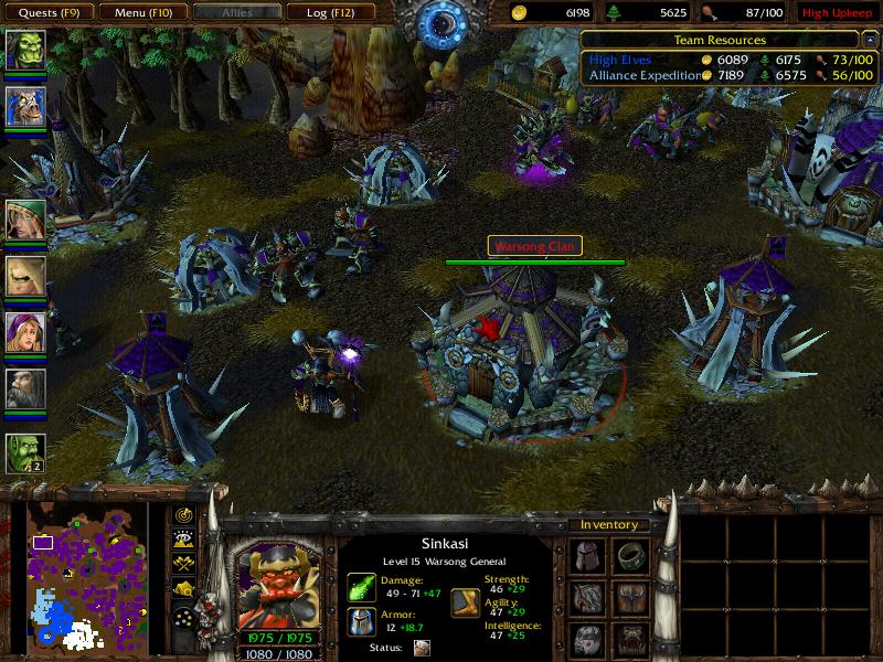 Sinkasi and a Warsong Clan base.