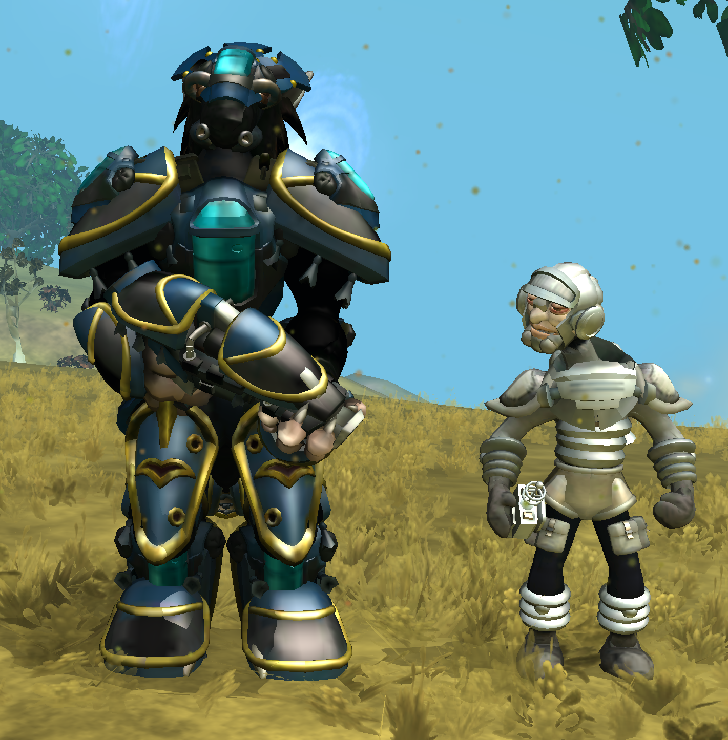 Sizes between  Humans and Yeilbeines.
OBS: The Human creation is not made by me!