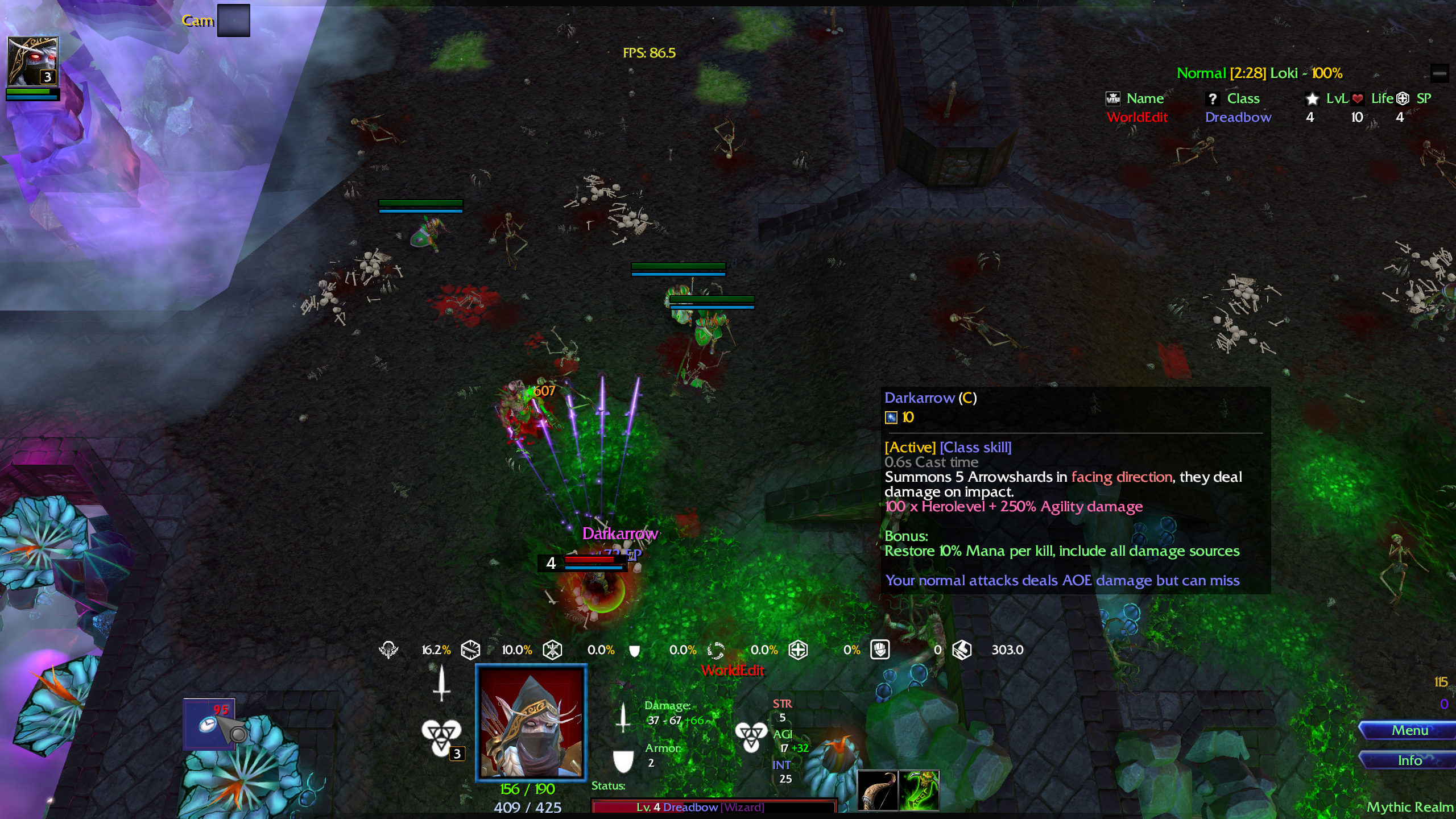 skill dreadbow darkarrow