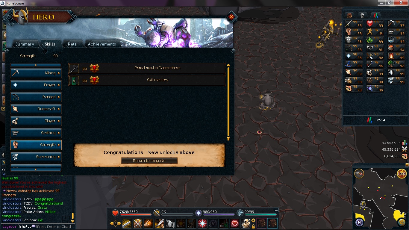 Skill mastery of Strength, achieved on 18/04/2014. :)

14 skills behind, 12 to go... IMA COMING FOR YOU MAX CAPEH.