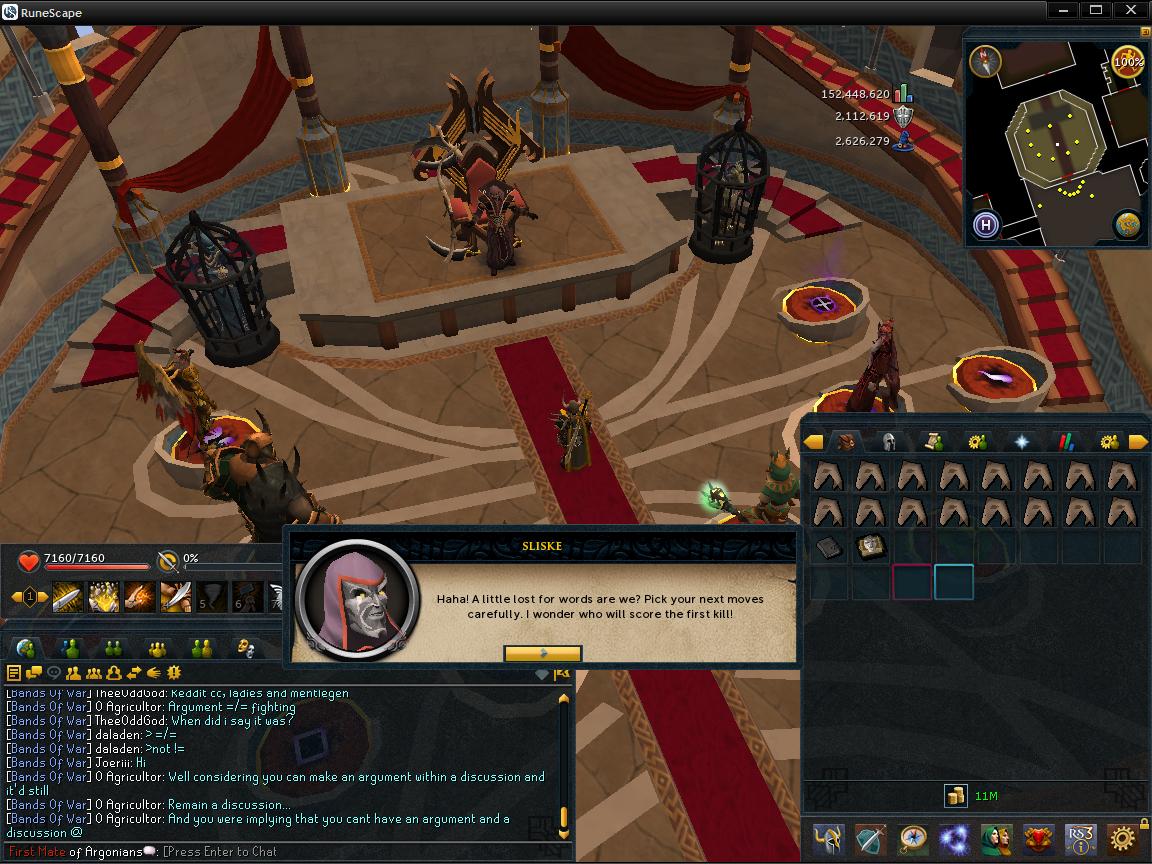 Sliske announcing the race for the Stone of Jas.