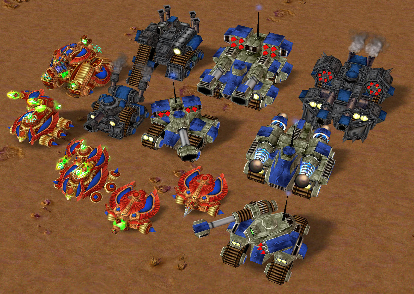 Some tanks and vehicles.