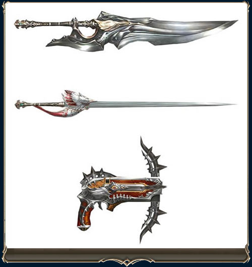 some weapons...