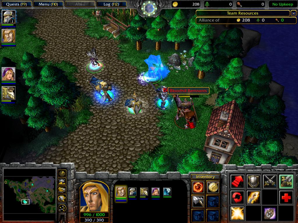South West Brill, as it appears, during the Scourge of Lordaeron and as it was when it was under attack by the Undead Scourge and with the recent raid