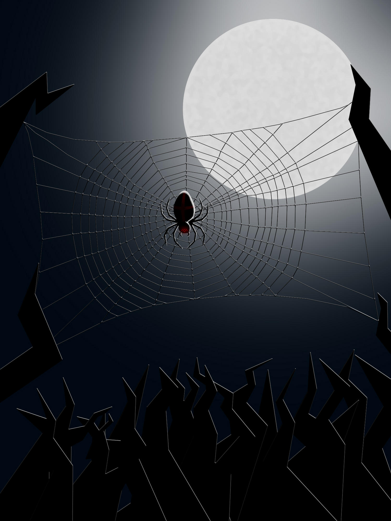 Spider Under The Moon