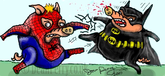 spiderpig !vs! batpig