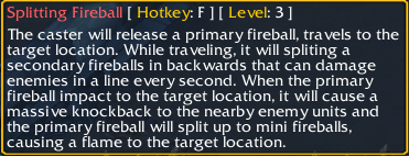 Splitting Fireball Tooltip