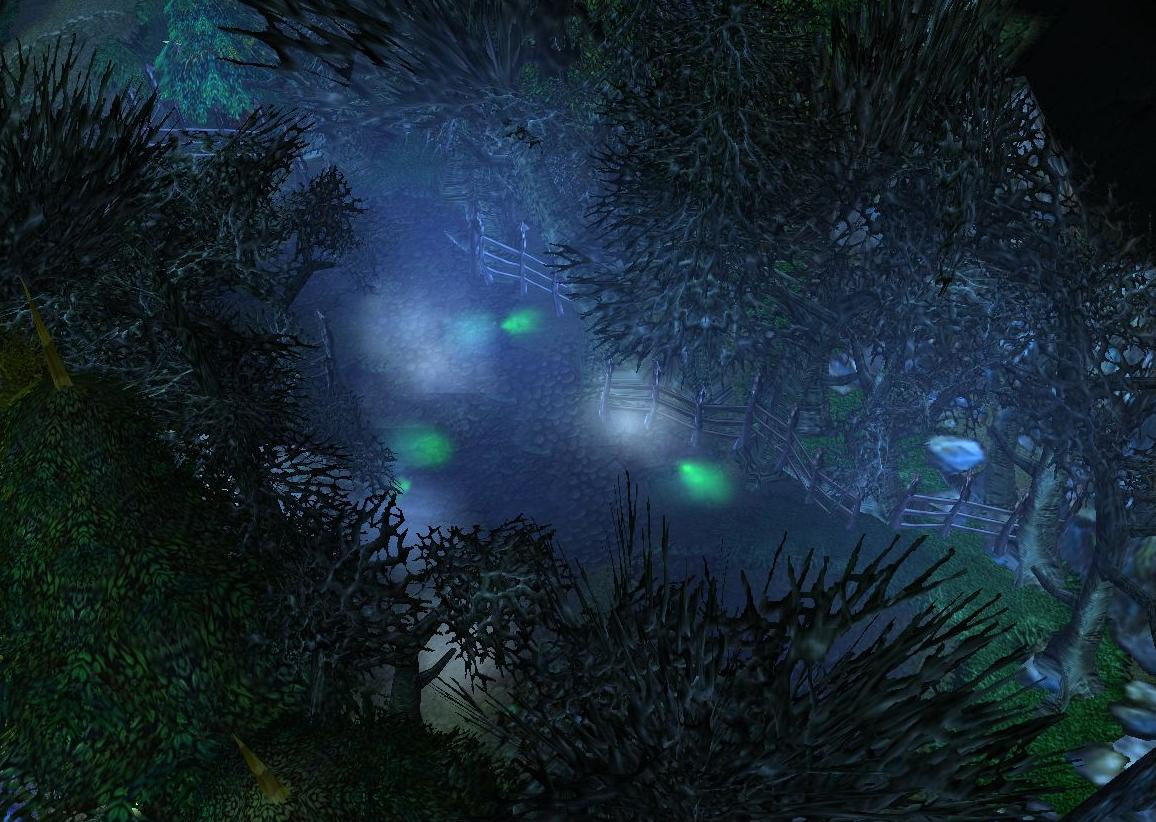 Spooky shortcut-forest way, I wouldn't go there.
