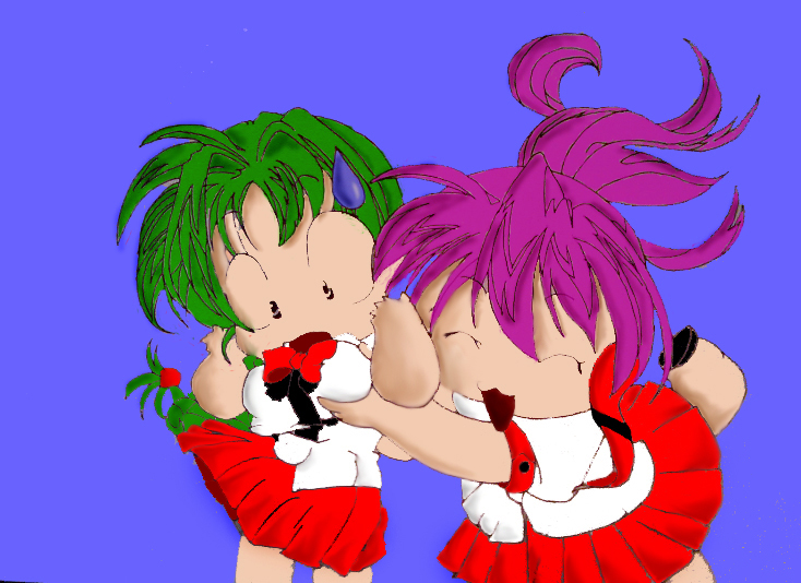 Squiggy's Chibi Boobsqueeze colored & Shadowed!