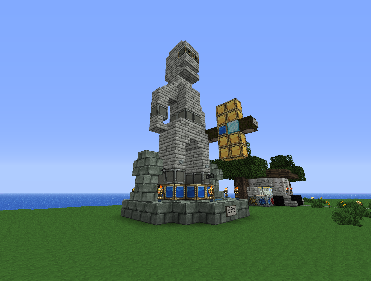 Statue to Stgram12
This is the statue to the admin in the server i play on, i made :)
Today i called him to see it and he said "yeey!", flew around