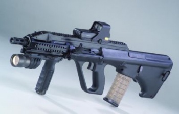 Steyr AUG A3 with a different scope, caliber 5.56x45mm