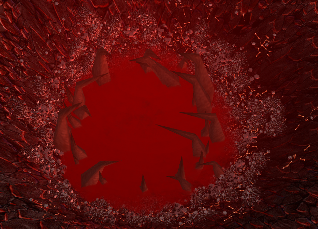 Swirling pool of blood. This is part of an area with a blood-based boss