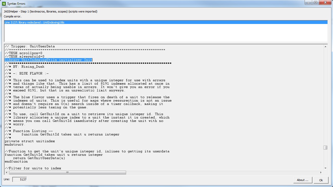 Syntax error