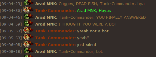 Tank-Commander isn't a bot!
He's just silent XD
