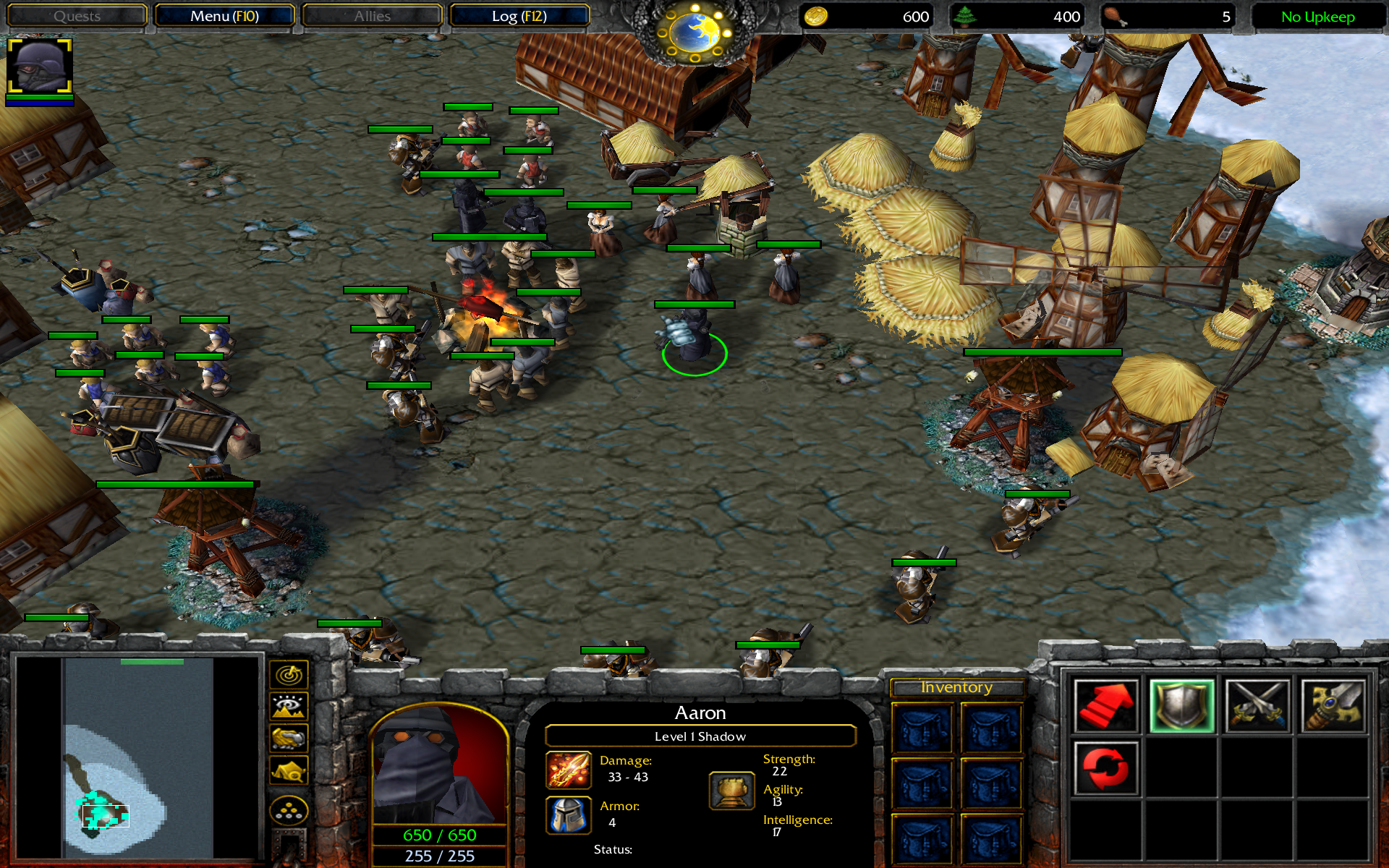 Terran Shadows in a village!

It's a pic of a work in progress Survivor style Starcraft theme map! It includes terran base building.