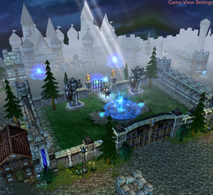 The Arch-mage, channeling energy for the summoning portal.