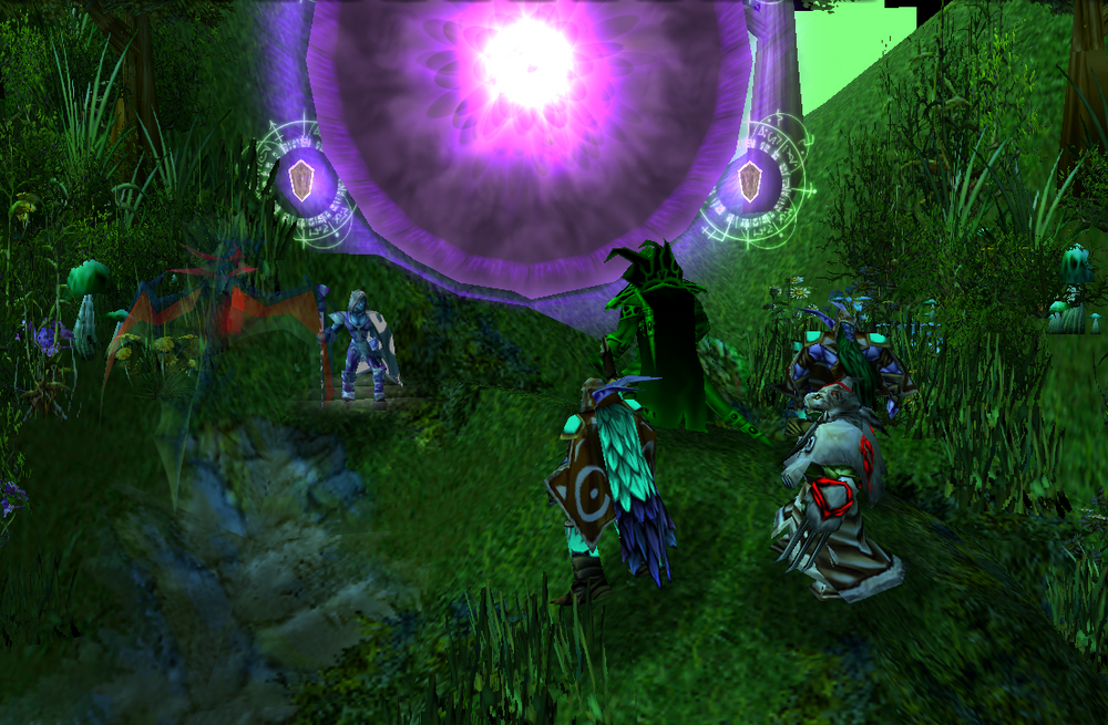 "The Argus awaits"

Somewhere in Northshire.

Ned'oanik: The portal is open. (Not weed gate, a "real" portal)
Calliope: So we must leave now. For