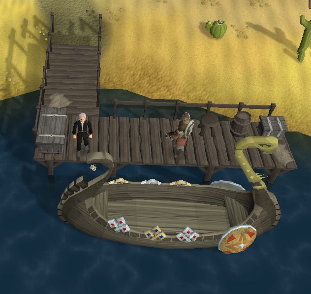 The boat that leads to the Dungeoneering skill