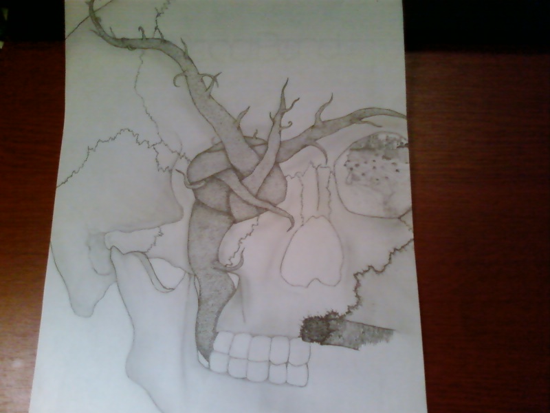 "The Bulwark, Strangler, and Grotto of Quietus" Pencil, unfinished.