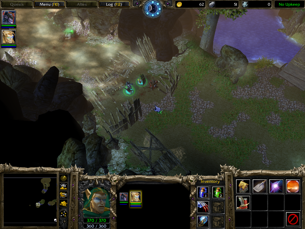 The Canyon Gate after a quest is acquired. It was destroyed by something, better go find out what...