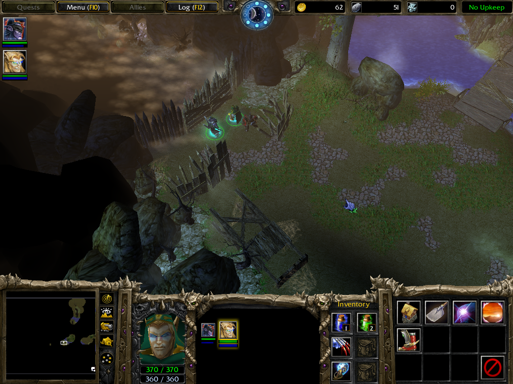 The Canyon Gate before a quest is acquired.