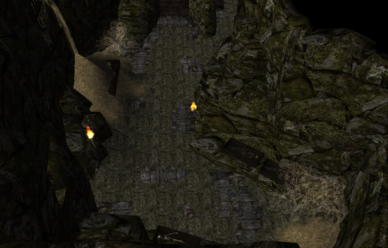 The catacombs have many dead ends and functions like a mini maze.