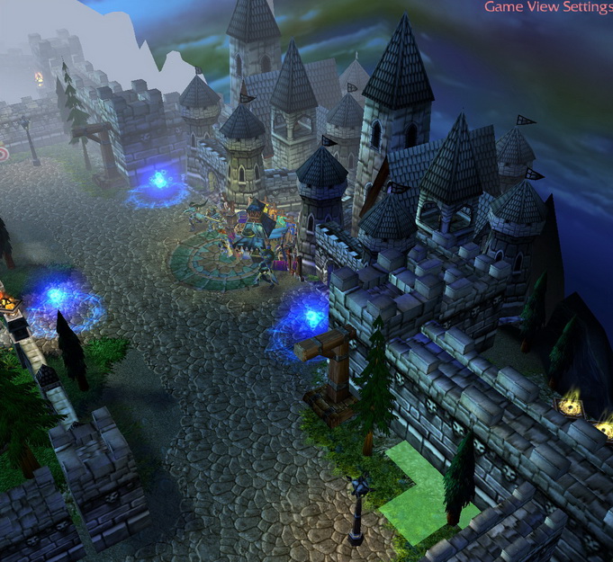 The Citadell's innermost part; the "shop area" with a portal to each entrance.