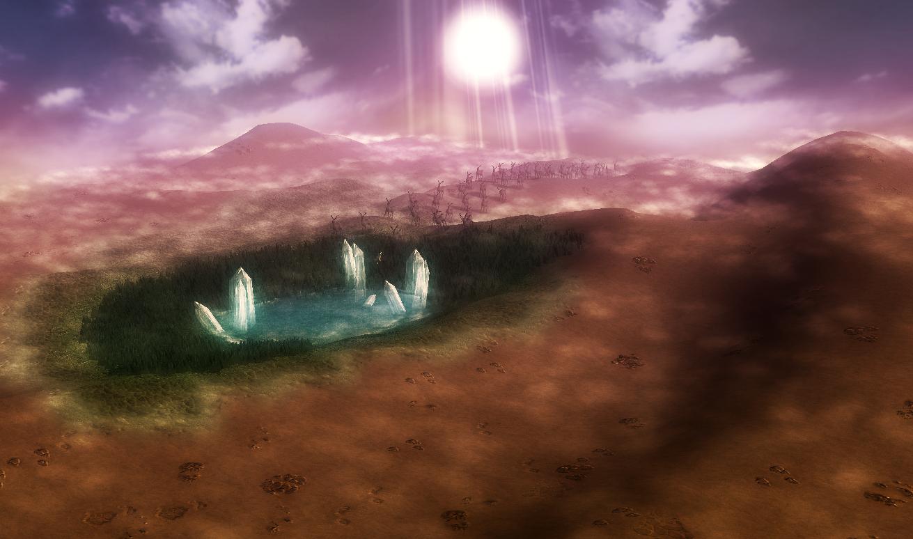 The Cristal Lake in Omega Desert