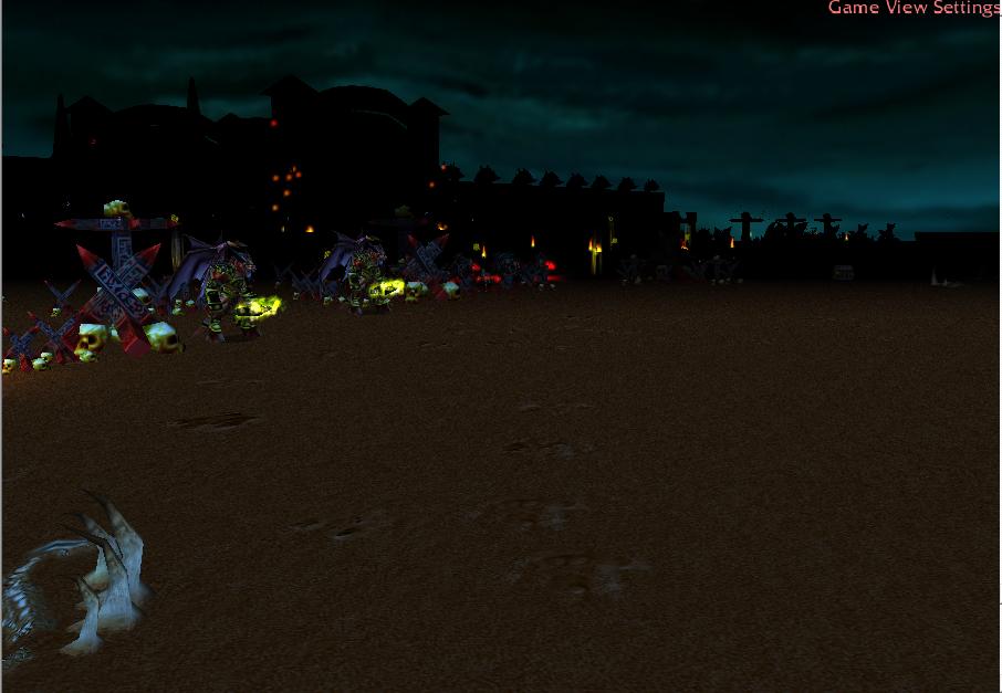 The demons lining up ready to defend there territory