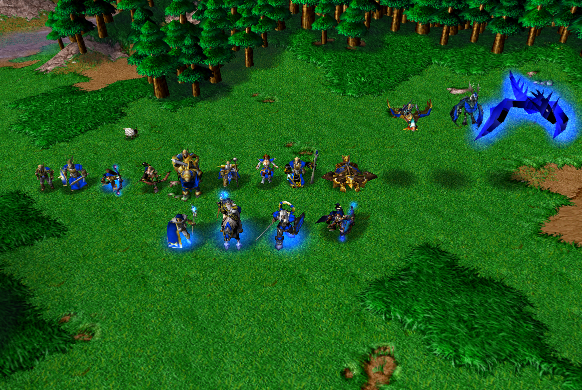 The entire High Elven army arrayed together with the Heroes.