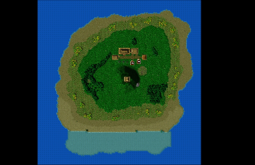 The entire view. Yes, it is a bit small, but I'm planning to make the inhabits change from island as the story pass.