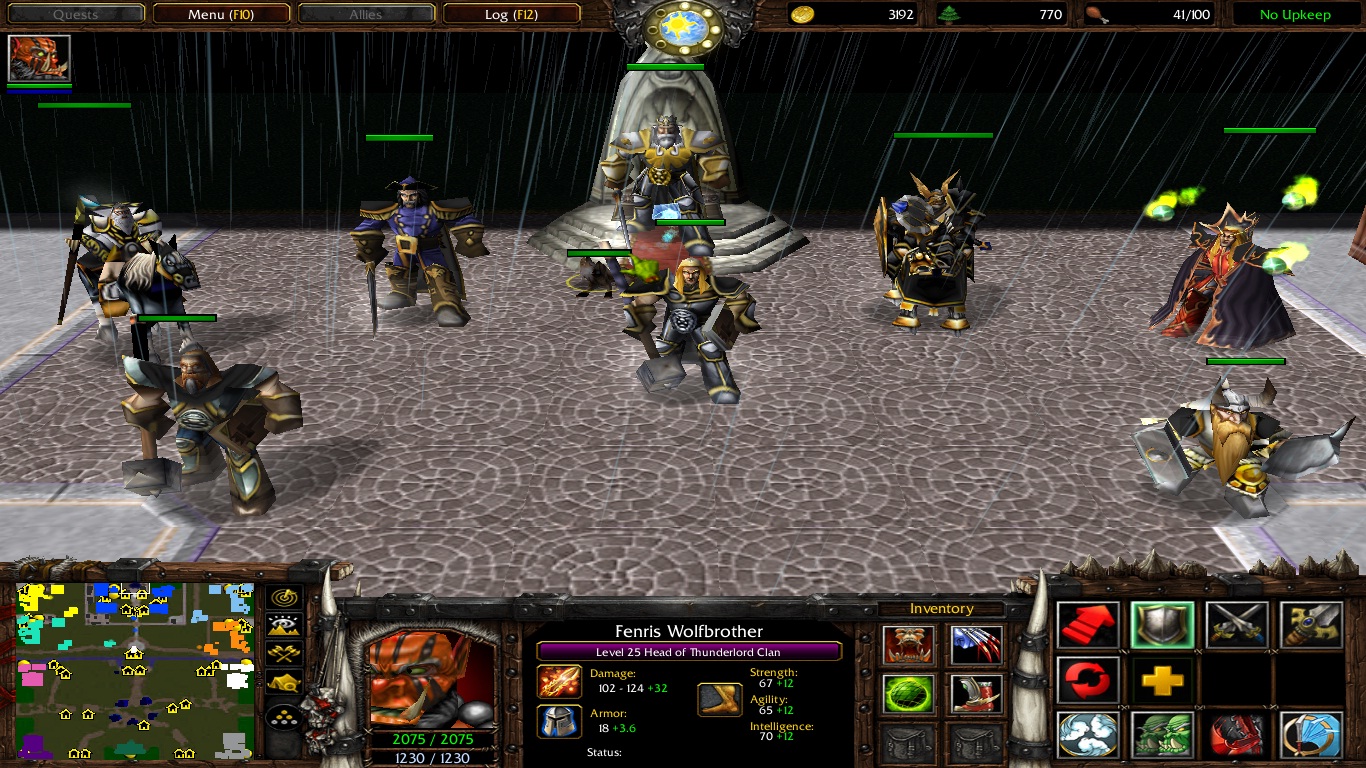 The Final Battle when the King is all alone.As you can see,he's neither weak,nor alone.