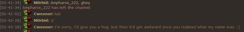 the funniest part was then next thing he said but i missed,
that he didn't care xD