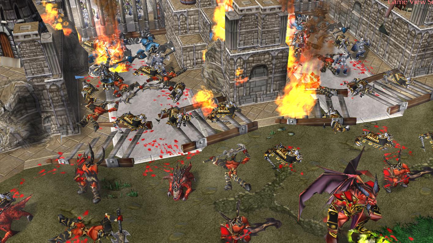 The Gates Are Safe!

Hurray!!! We managed to nail down the demons near the gates! Here we can see the masacre and a few demons retreating away from