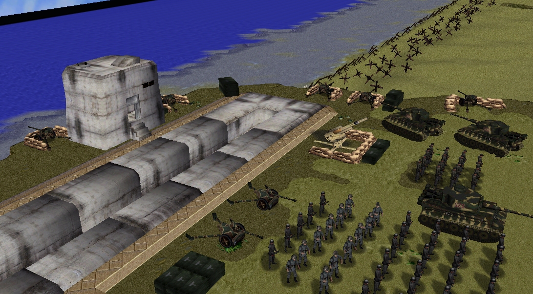 The German Western fortifications, overlooking at the sea.