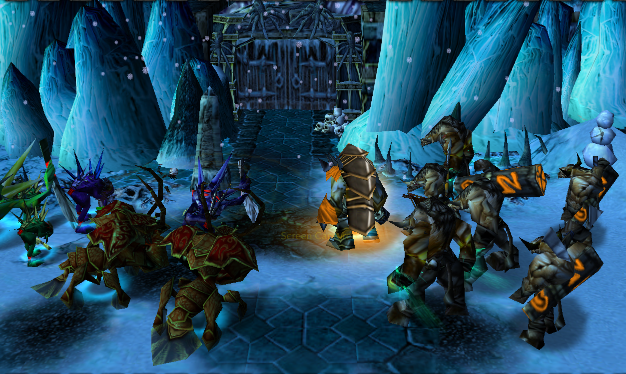 "The Grand entrance?"

Sea Legion and Taurens arrived at the gate to the Azjol Nerub. Soon they will get away from the storm and have a nice rest. O