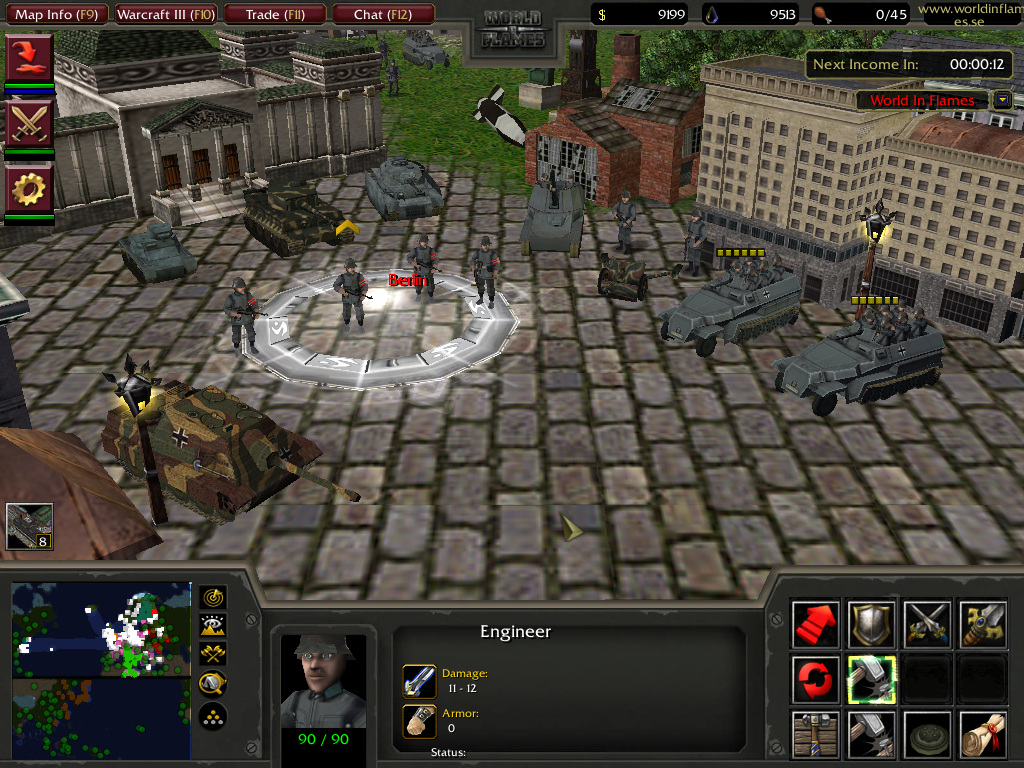 The Great German Third Reich "parade" triumphantly in Berlin. 
Screenshot from map World in Flames made by the Great Fingolfin and Vuormalainen.
Thi