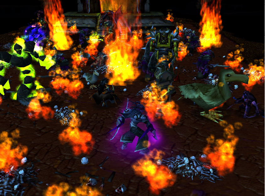 The Grouse and Arakkoa have moved to the Dark Portal, though they have engaged in combat against their old enemies, The Burning Legion!

The current