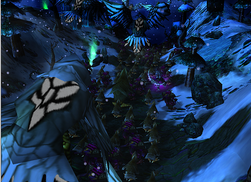 The grouse are moving quickly, and already enter Dragonblight through the Borean Tundra. They have already killed multiple undead and destroyed many b